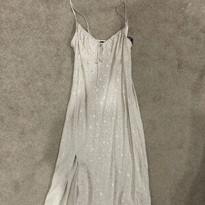 floral long dress with leg slit